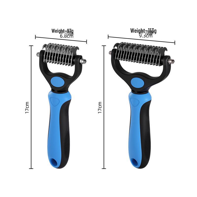 Pente Desembaraçador: Escova de Grooming para Animais de Estimação de Dupla Face para Gatos e Cães