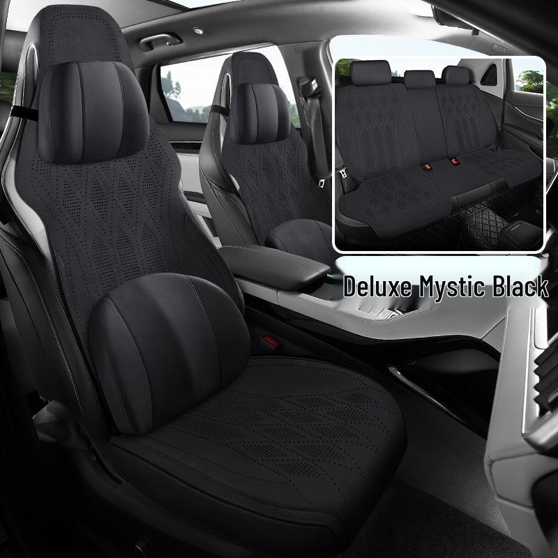 Geely Borui New Energy Four Seasons Ultra-thin Suede Saddle Car Seat Cushion Set