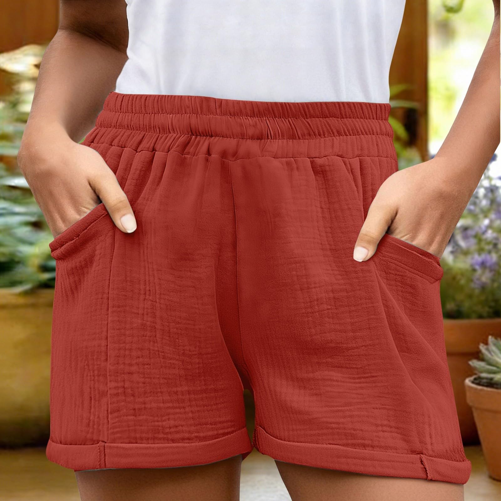 

Children s Linen Casual Pants With Pockets 120 шафрановий