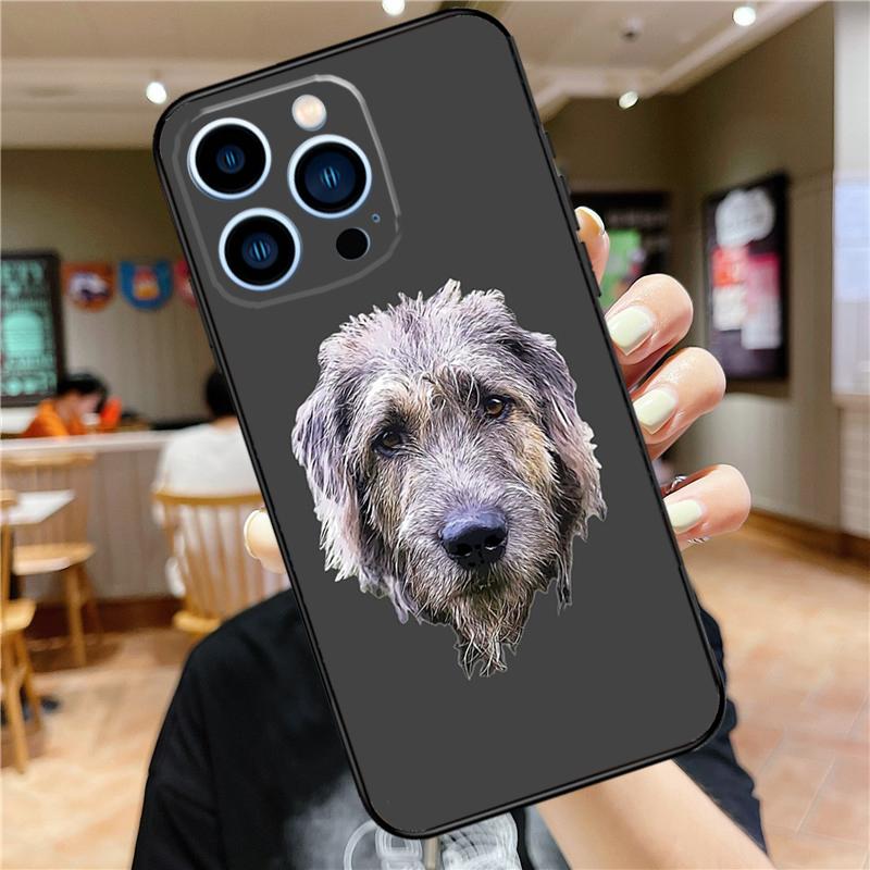 

Irish Wolfhound Dog Case For iPhone 17 Pro Max 16 15 14 11 12 13 Mini Plus 16e 17 Air Bumper Cover Accessories iPhone 14