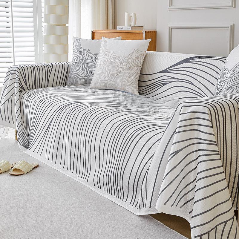 Summer Sofa Cover Cloth Simple Modern Ice Silk Sofa Towel Anti-Scratching Sofa Slipcover Cool Feeling Sofa Cover Sofa Cover