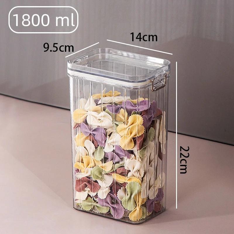 

Герметичный пластиковый контейнер для хранения продуктов, штабелируемые банки для хлопьев, конфет, сушеных продуктов с крышкой, контейнеры для хранения в холодильнике, кухонный органайзер