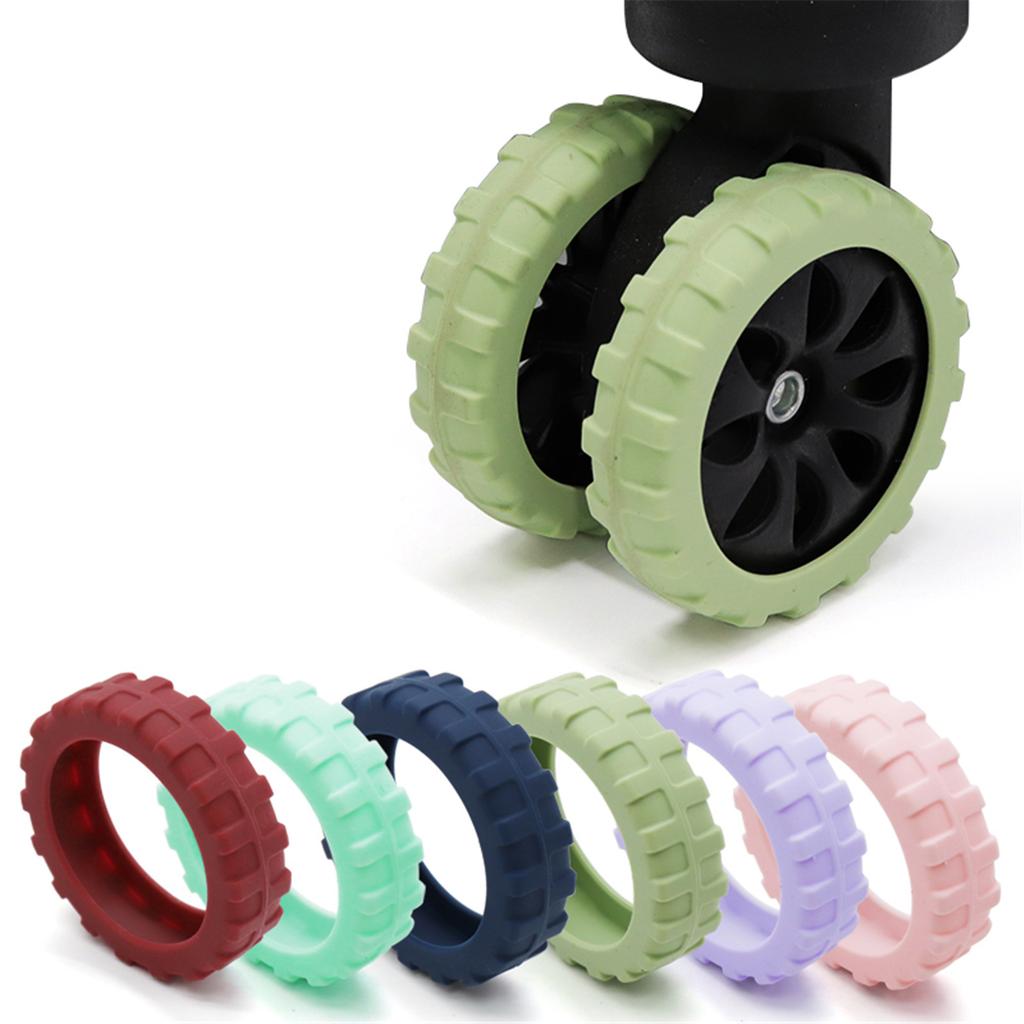 8 Pieces Luggage Wheel Protector Covers Luggage Wheel Covers Reduce Noise and Protect Your Suitcase Wheels for Men Women