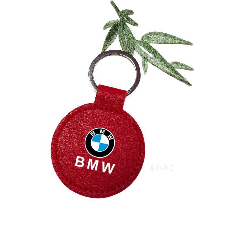 Leather Car Badge Keychain Keyring Styling Key Ring Pendan Gifts For BMW M 1 2 3 4 5 7 Series X6 X7 F10 F30 E46 E60 Car Sticker npdf01