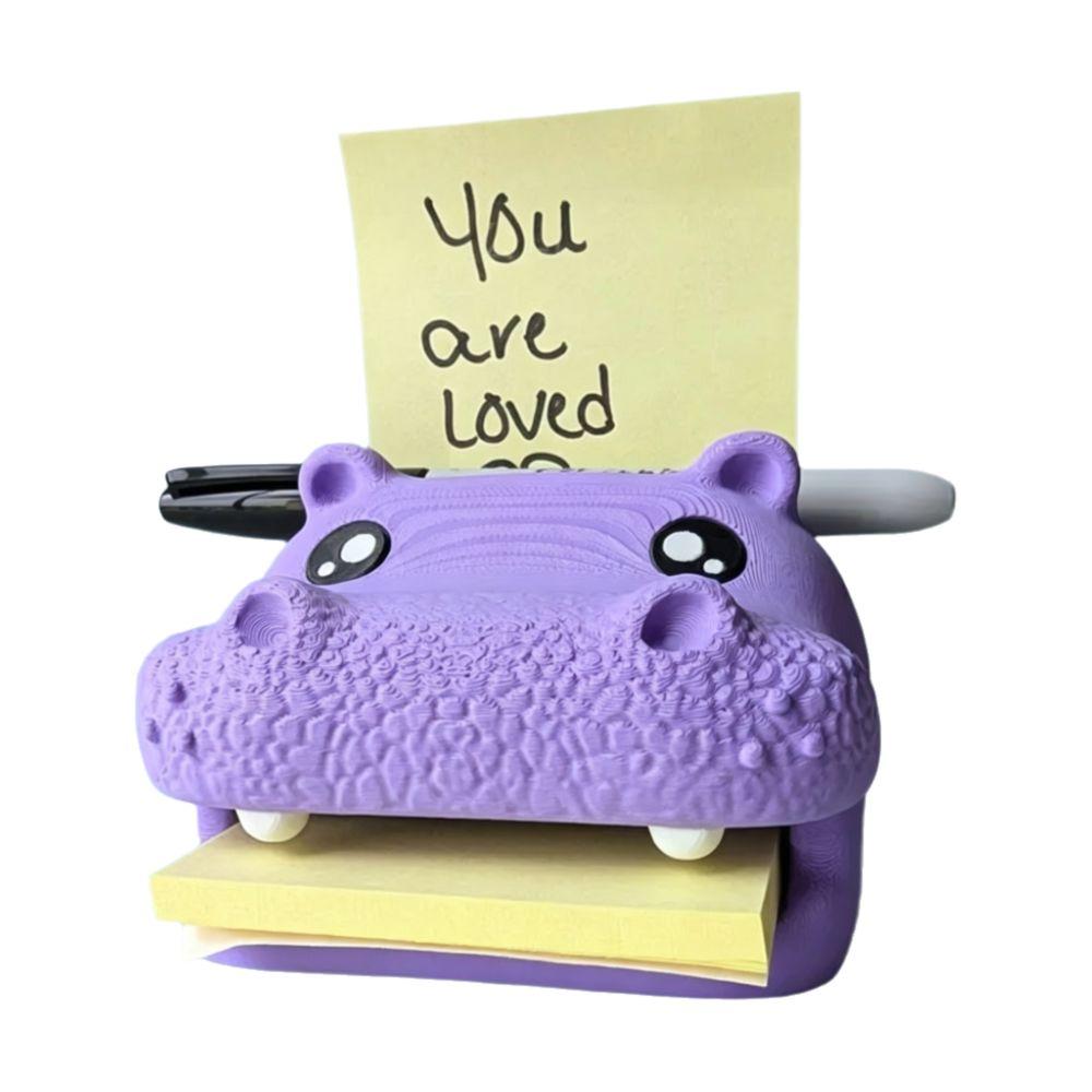 Cartoon Style Desktop Storage Box Hippo Shaped Desktop Storage Organizer Office Use