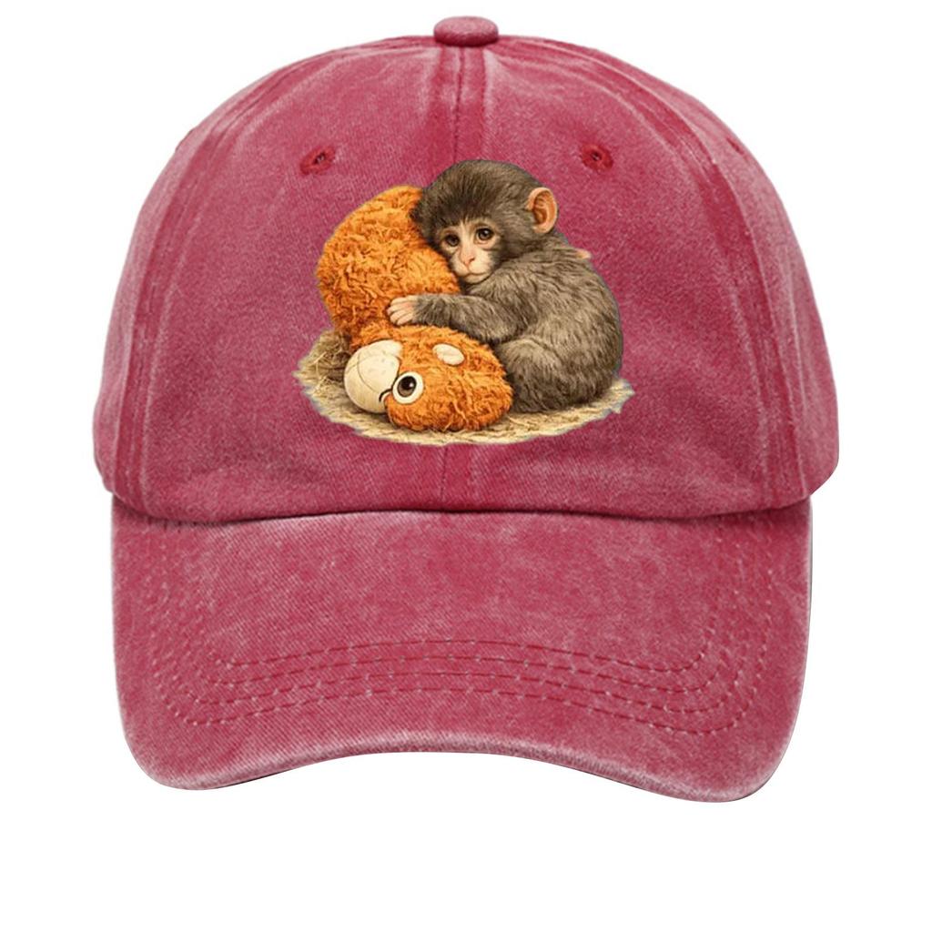 Baseballkappe aus gewaschener Baumwolle mit bedruckter Distressed Soft Top Denim-Hut für Männer, Europäischer und Amerikanischer Retro-Hut