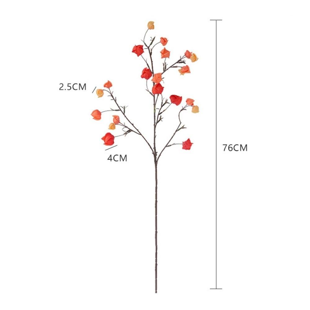 Long Branches Artificial Lantern Fruits Bouquets Red Plastic Fake Flower Home Vase Decor