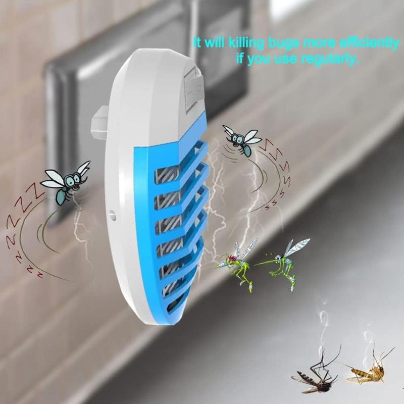 MosquitoesKiller Lamp UV AttractantCatcher Insect Trap for Indoor HomeKitchen Office BugZapper Plug In FlyKiller