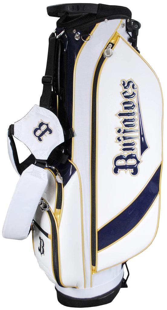 LEZAX Orix Buffaloes Type Stand Type Caddy Bag White 7.5 OBCB-3452