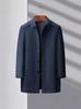 2024 Men's Mid-Length Lapel Coat: High-End Spring/Autumn Business Casual Windbreaker
