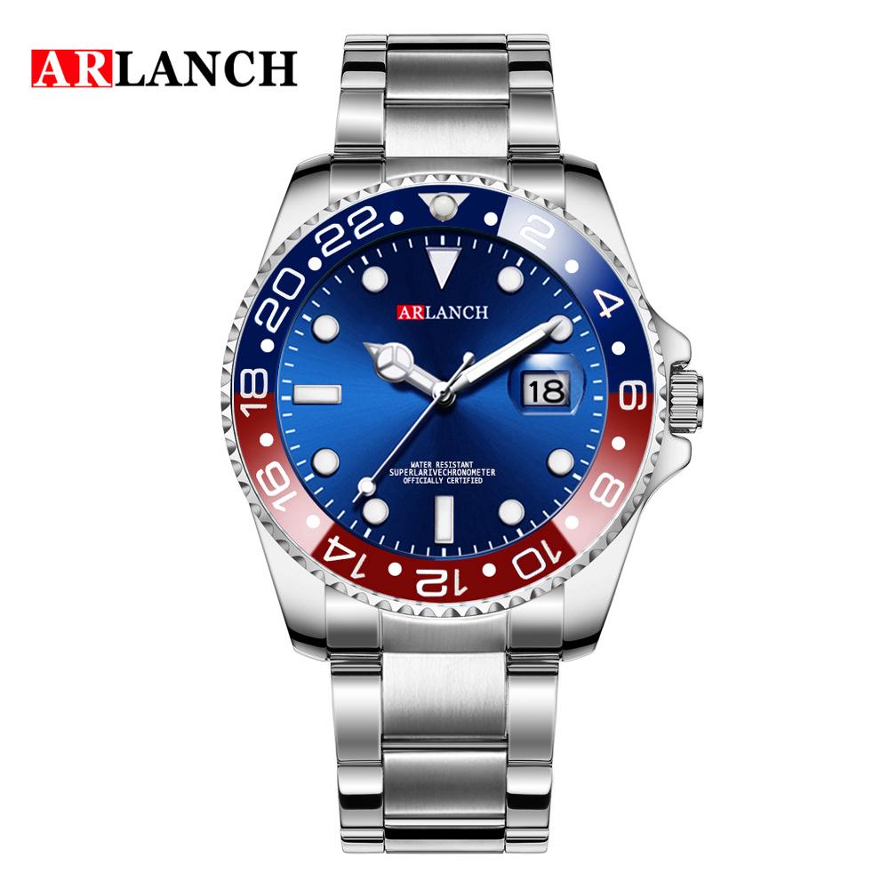 Business Men's Watch Fashion Trend Stainless Steel Green Ghost Diver Series Blue Gradual Gold Classic Men's Quartz Watches