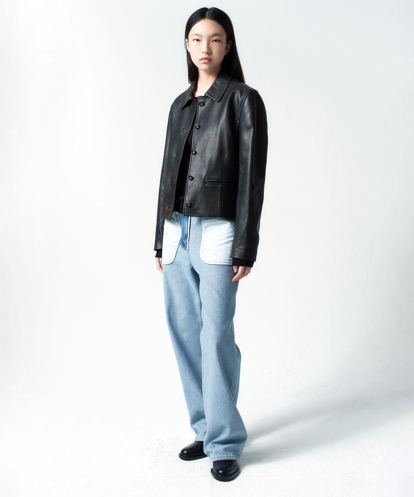 INSILENCE WOMEN Reverse Straight Denim Blue