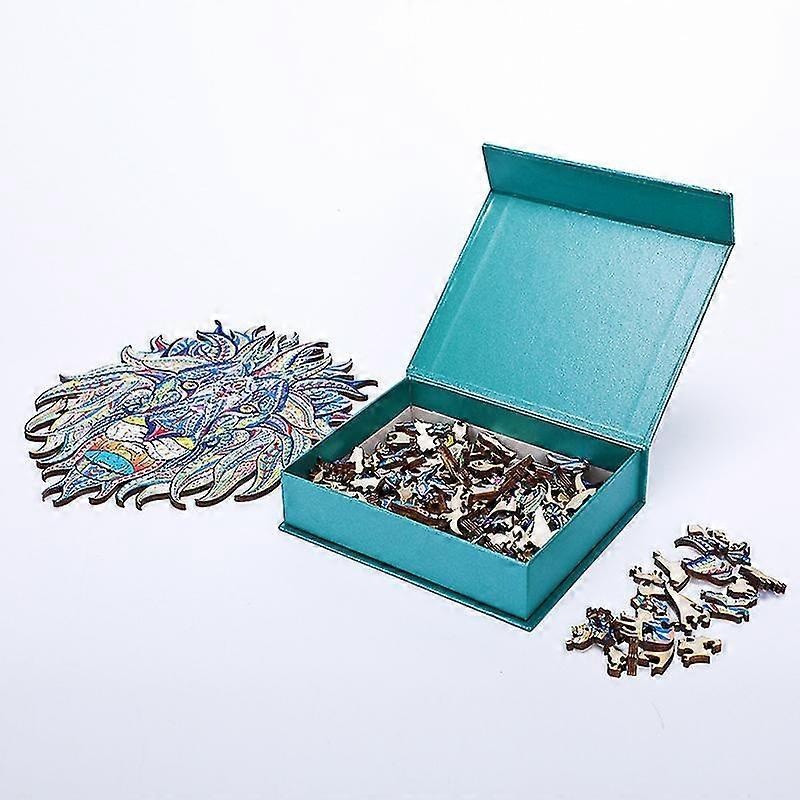 Wooden Puzzle Gift Box With Children's Puzzle Animal Pattern