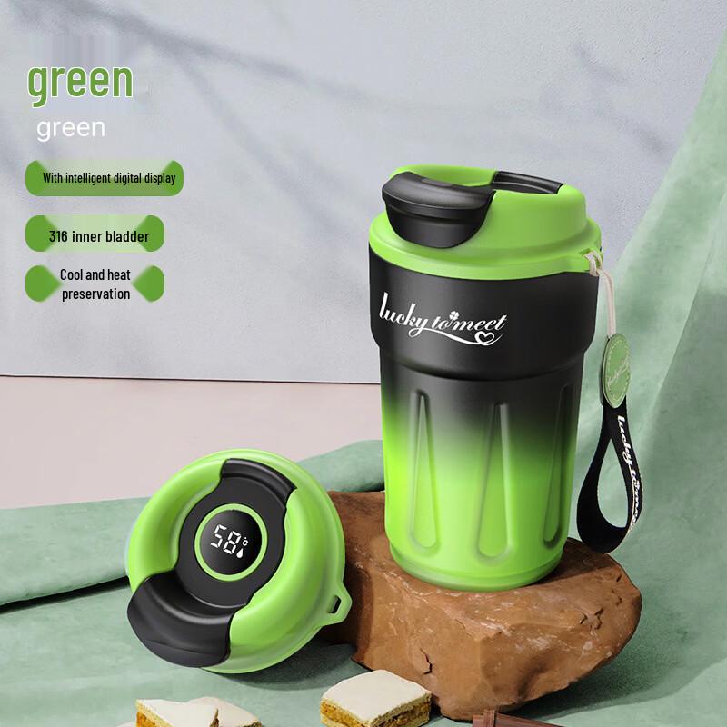 Xihe Smart Temperaturdisplay Isolerad Kaffemugg