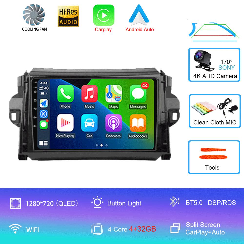 Android 14 For Toyota Fortuner 2 2015 2016 2017 2018 2019 2020 Car Radio Stereo Multimedia Navigation GPS Carplay 2 din Headunit