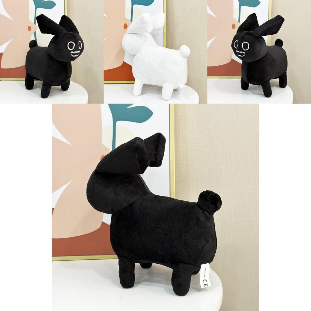 Gubby Plush Black White Red Rabbit Animal Toy With Pp Cotton Filling For Kids And Collectors