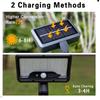 Solar Motion Sensor Wall Lights, Solar Powered Security Flood Lights, Auto On/Off Waterproof Fence Lights for Deck Patio Porch