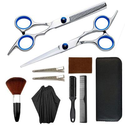 Hairdressing Scissor Set, 9-piece Stainless Steel Hair Scissors Set, Professional Thinning Scissors