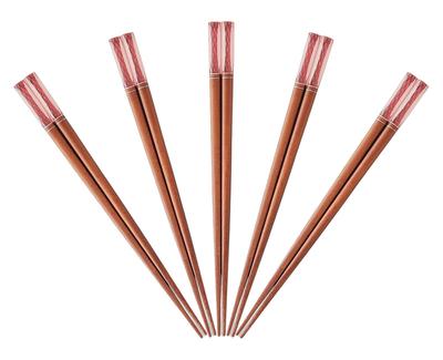 J-kitchens Chopsticks Set 5 Pairs Wood Natural Dishwasher Safe Japan