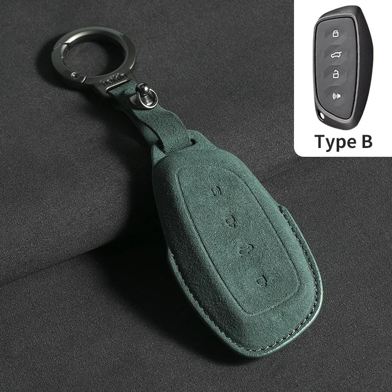 Car Key Case Protector Cover for Great Wall Haval/Hover H6 Dargo M6 PLUS Cratos H9 JOLION F5 H2S F7 H7 Suede Car Key Keychain