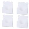 4PCS Adhesive Shower Rod Holder Acrylic Cartoon Style Wall Mount Shower Curtain Rod Bracket for Bathroom Room Divider