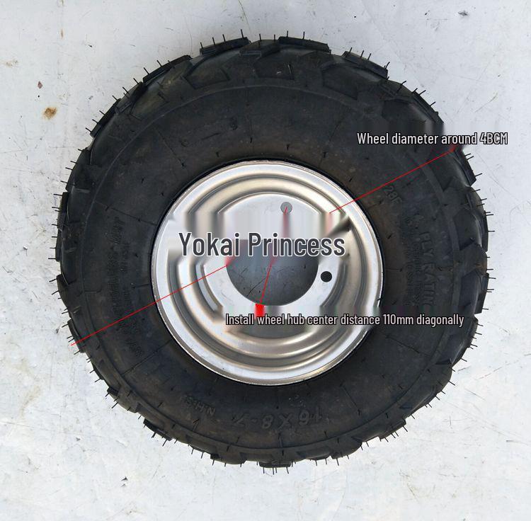 

DIY ATV Go-Kart Parts: 16x8-7 Thickened Vacuum Tire & Wheel Hub for Small Buggy. 541-1