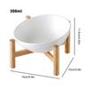 Raised Tilted Cat Bowl Spill Proof Ceramic Dog Dishes Anti Vomit Pet Bowl With Wood Stand Non Slip Dog Food Container For
