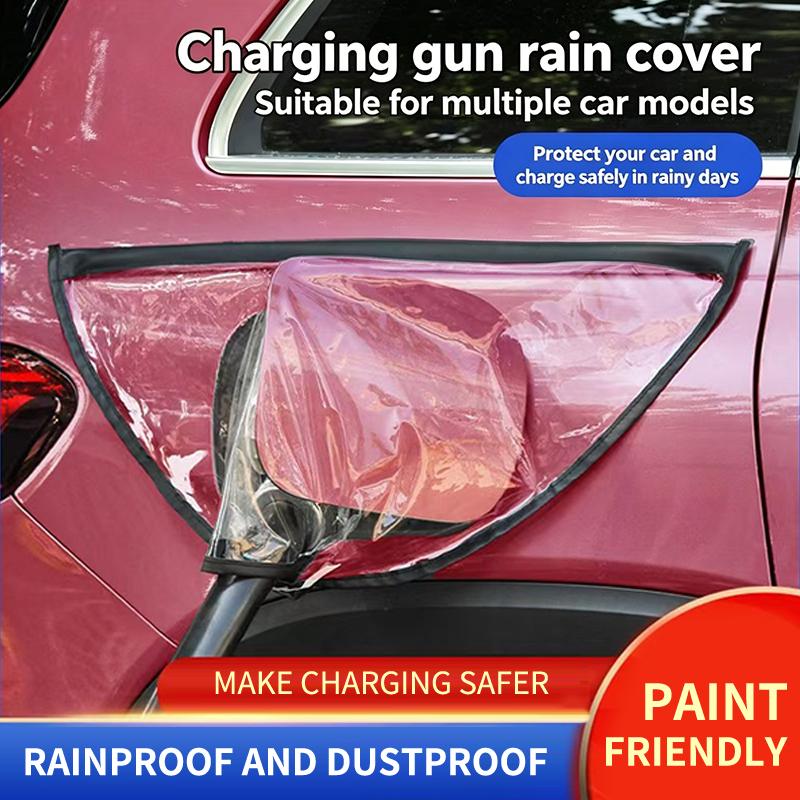 

Car Charging Port Rain Cover, Ev Charger Plug Cover Magnetic Transparent Cover For Electric Vehicle Waterproof Outdoor Charging A3