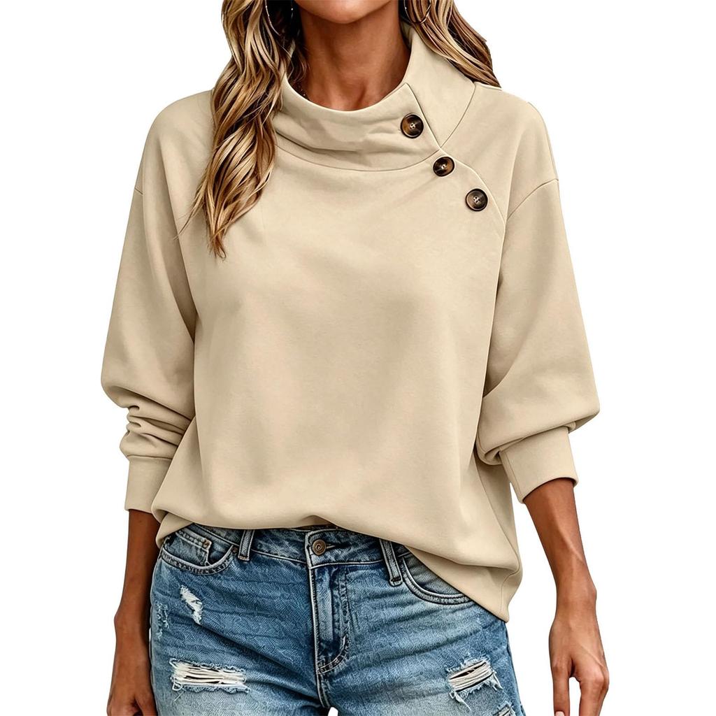 Women's Casual Color Pullover Sweatshirt