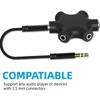 5 Port 3.5mm Music Splitter Adapters For Multiple User Listen Fast Speed Signal Transfer Flexible PVC Cable Construction