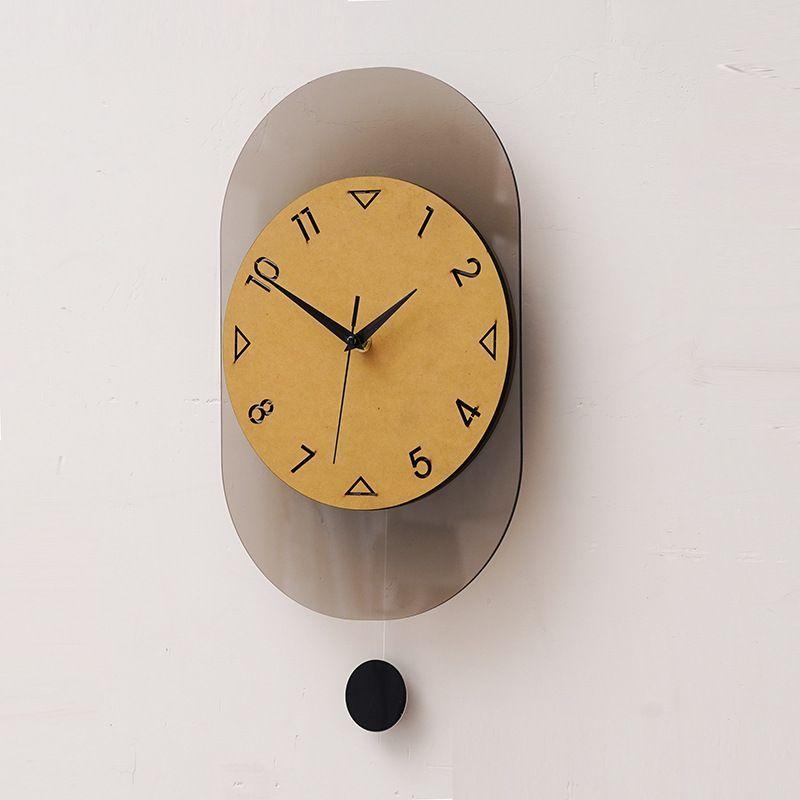 

Modern Wall Clock Pendulum Wall Watch Nordic Interior Luxury Aesthetic Clocks Minimalist Elegant Silent Living Room Watches жёлтый