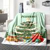 Custom Name Christmas Tree Theme Printed Blanket - Perfect for Couch, Bed, Travel & Outdoor Use | Machine Washable, Cozy & Durable.