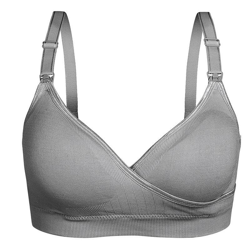 Plus-size nursing bra with front clasp French style for pregnant women and nursing mothers