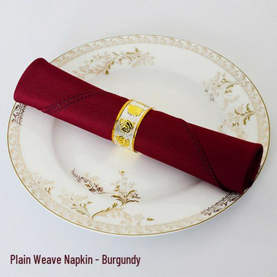 Pure Solid Color Hotel Restaurant Napkin - Red, White, Blue Flower Folded Design