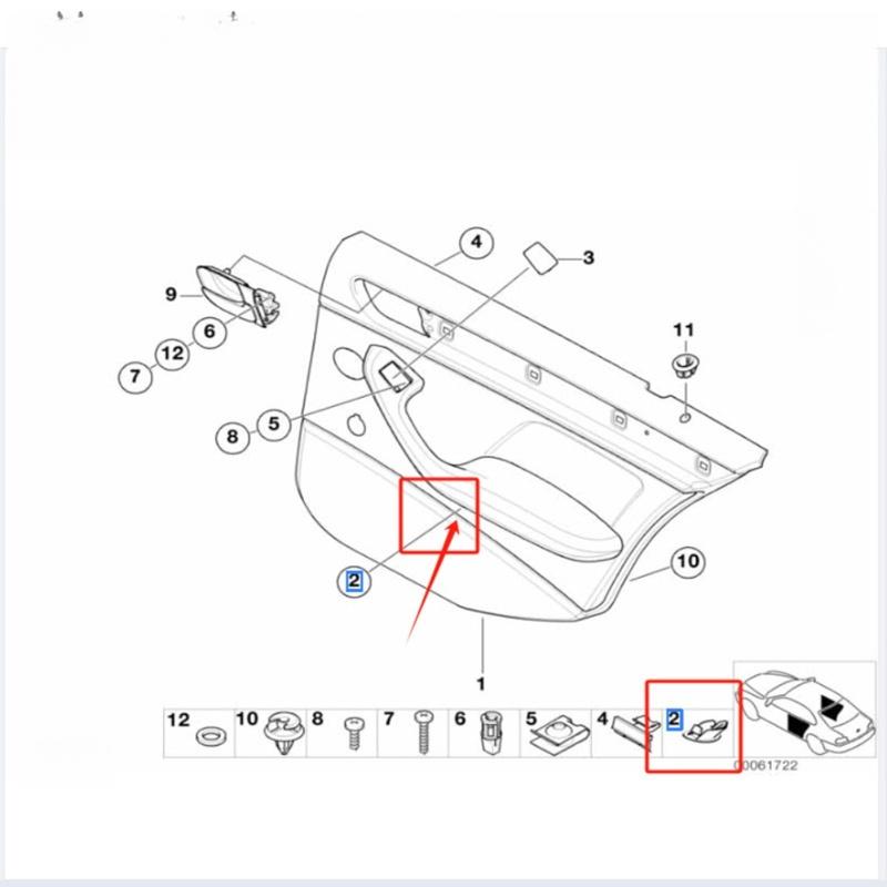 2Pcs Door Panel Cover Clip For BMW 3 Series E46 51418213917 Car Accessories Interiors Door Panel Cover Clip