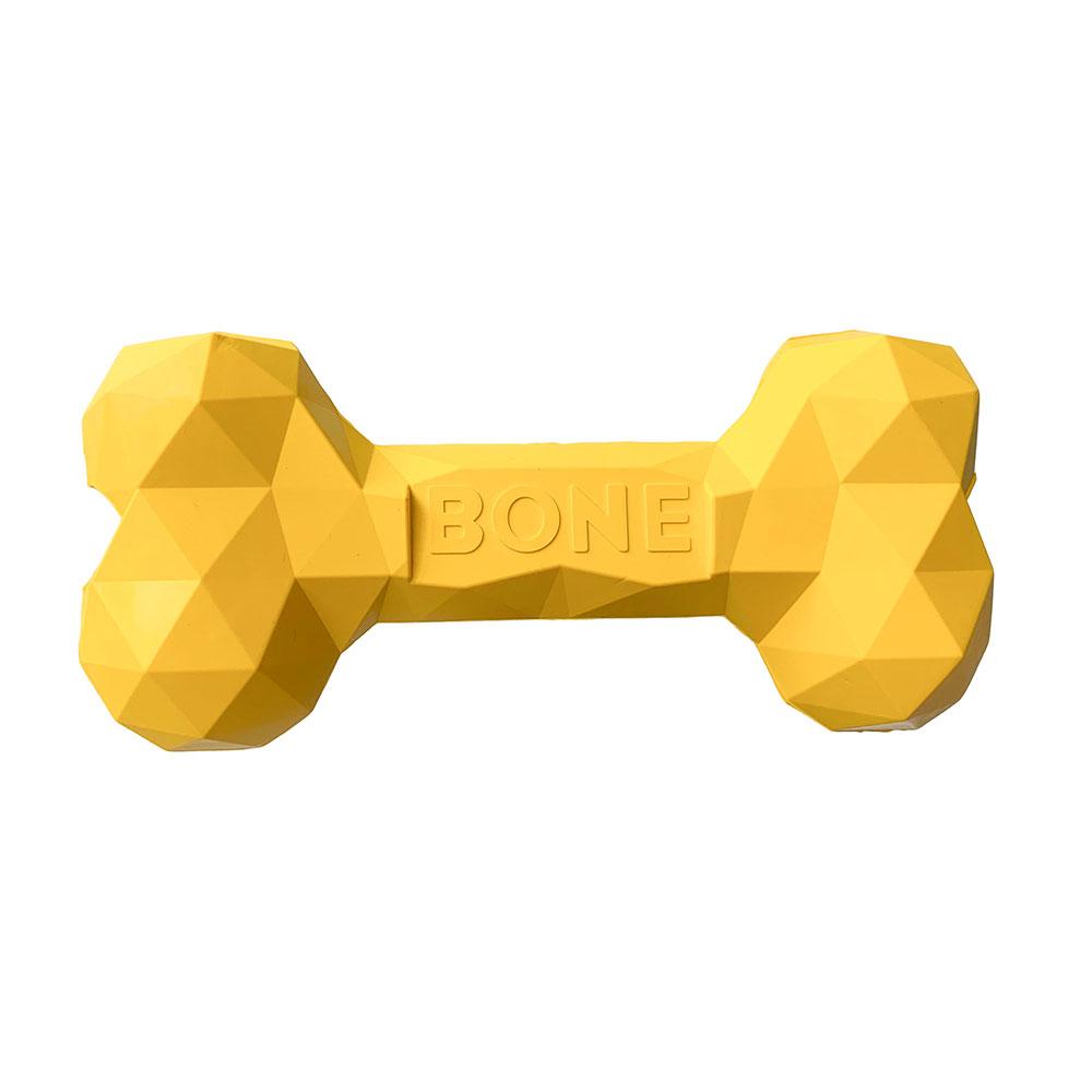 Rubber Simple Eco-Friendly 5cm Ball Bone Shape Design Multi-functional Pet Dog Chew Toy for Bite Training Chewing Resistance