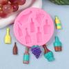Set di Stampi in Silicone per Caramelle a Forma di Bottiglia di Vino Materiali Resistenti al Calore Per Preparare Facilmente Dolci Essenziale Creativo per la Cucina