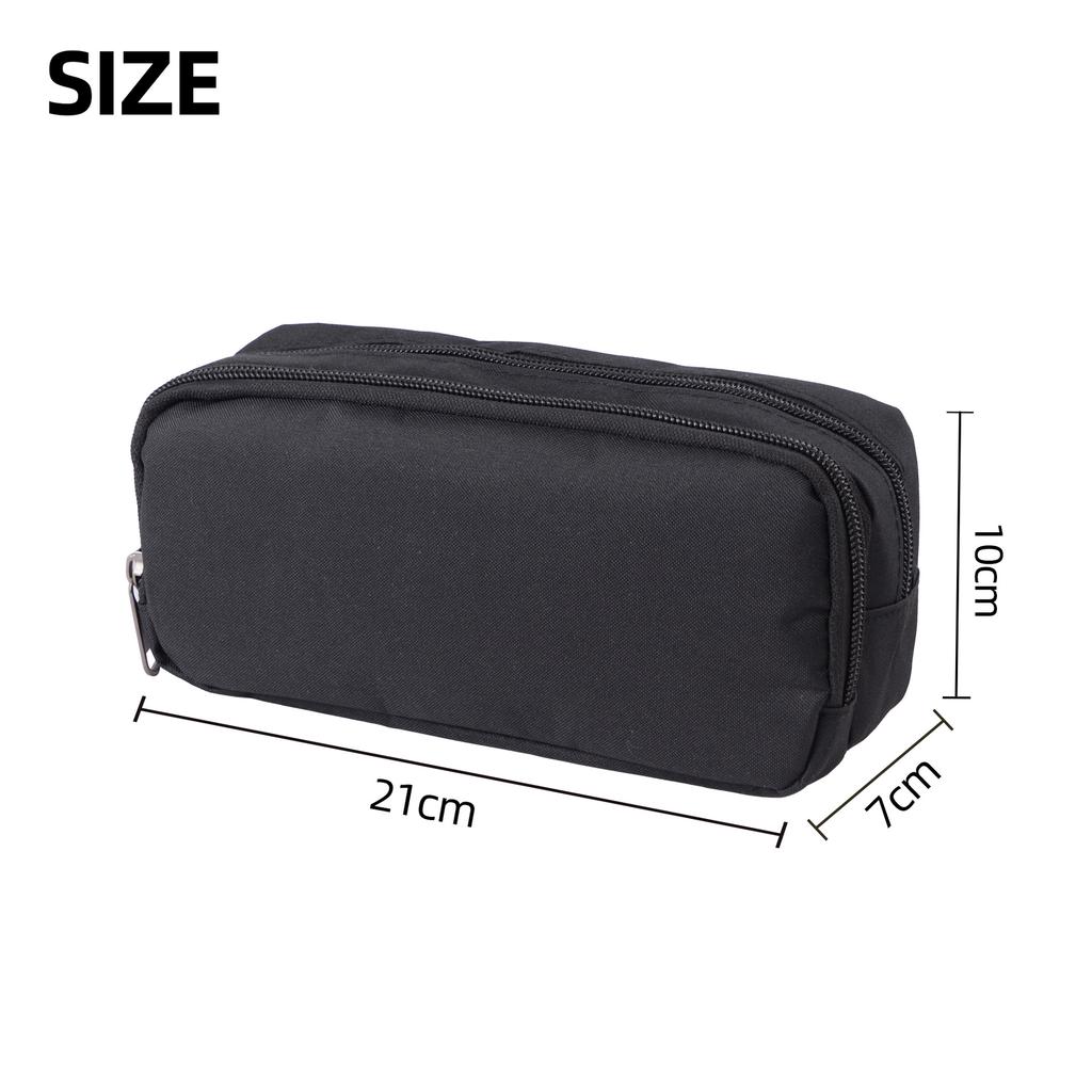 Boîte à fournitures scolaires double couche, Sac de rangement multifonctionnel imprimable pour papeterie, Trousse à crayons portable pour élèves du primaire et du secondaire