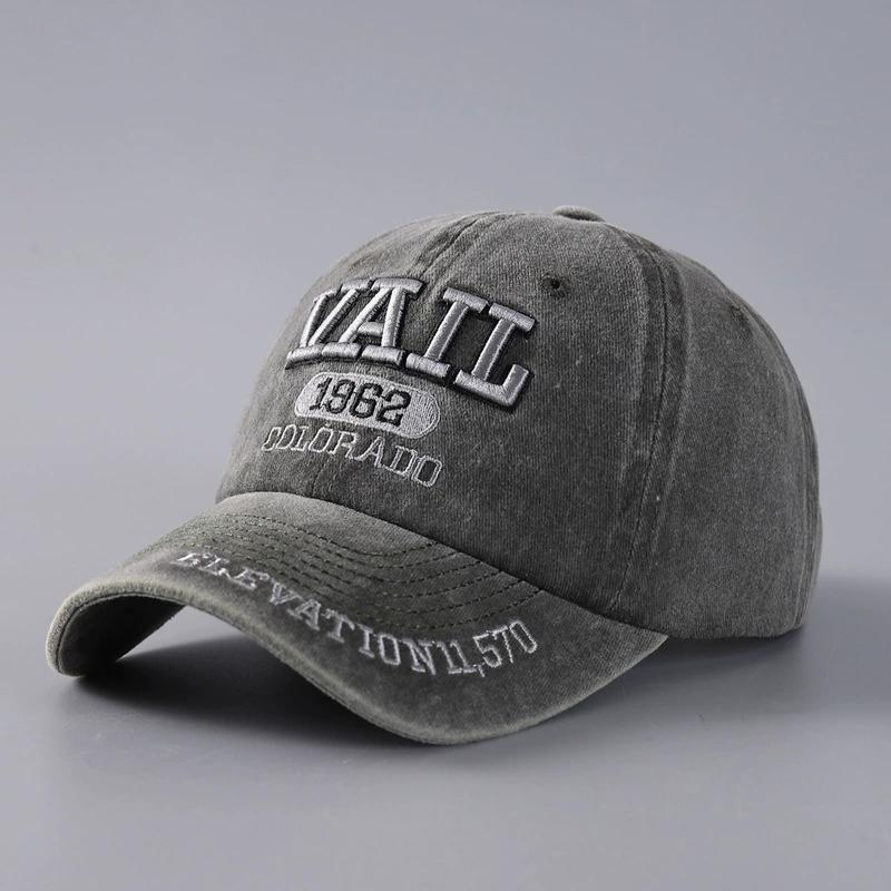Men's Baseball Cap Fashion VAIL Letter Embroidered Cotton Soft Top Women Hats Summer Casual Travel Visor Caps Trucker Hat Unisex CLE