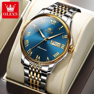 Nouvelle montre d'affaires et de loisirs pour homme à échelle romaine, simple, lumineuse, double date