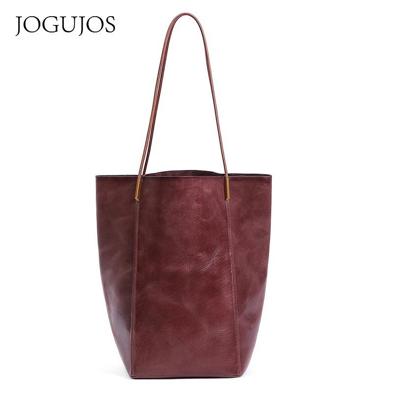 JOGUJOS new leather bag large capacity women's messenger bag tote bag casual versatile women's bag handbag
