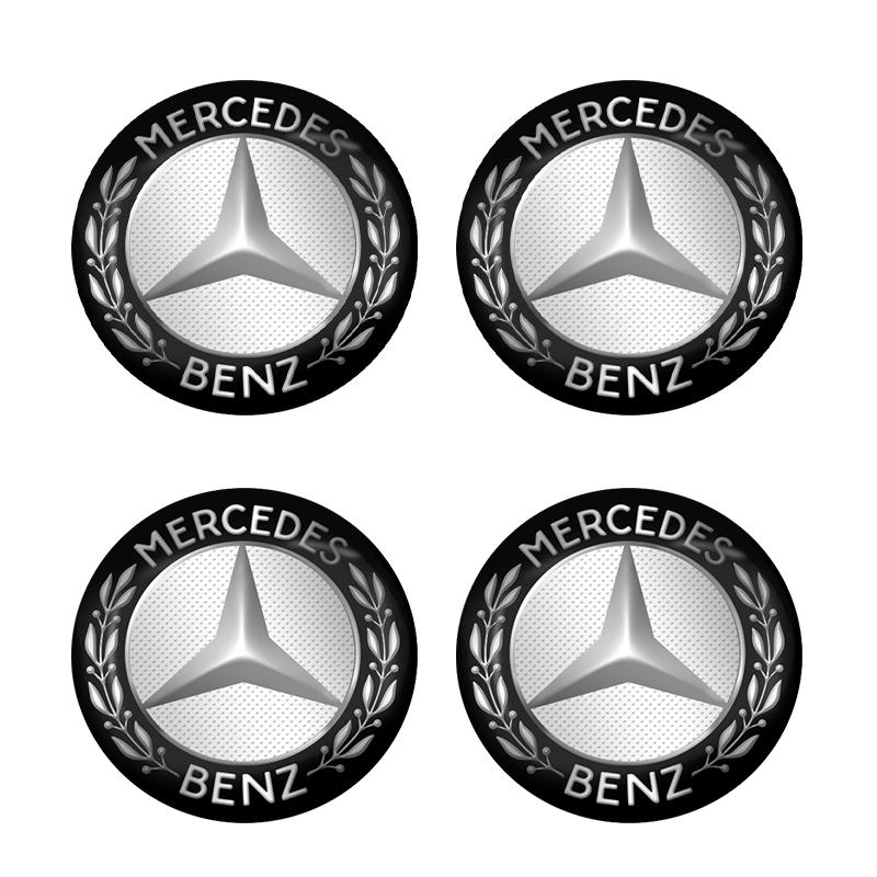 Autocolant Auto 4 Bucăți 56mm Emblema din Aluminiu Capace Centru Jantă Auto Autocolant pentru Mercedes Benz Clasa B/C/E/S Clasa A C200L GLC GLK Ne
