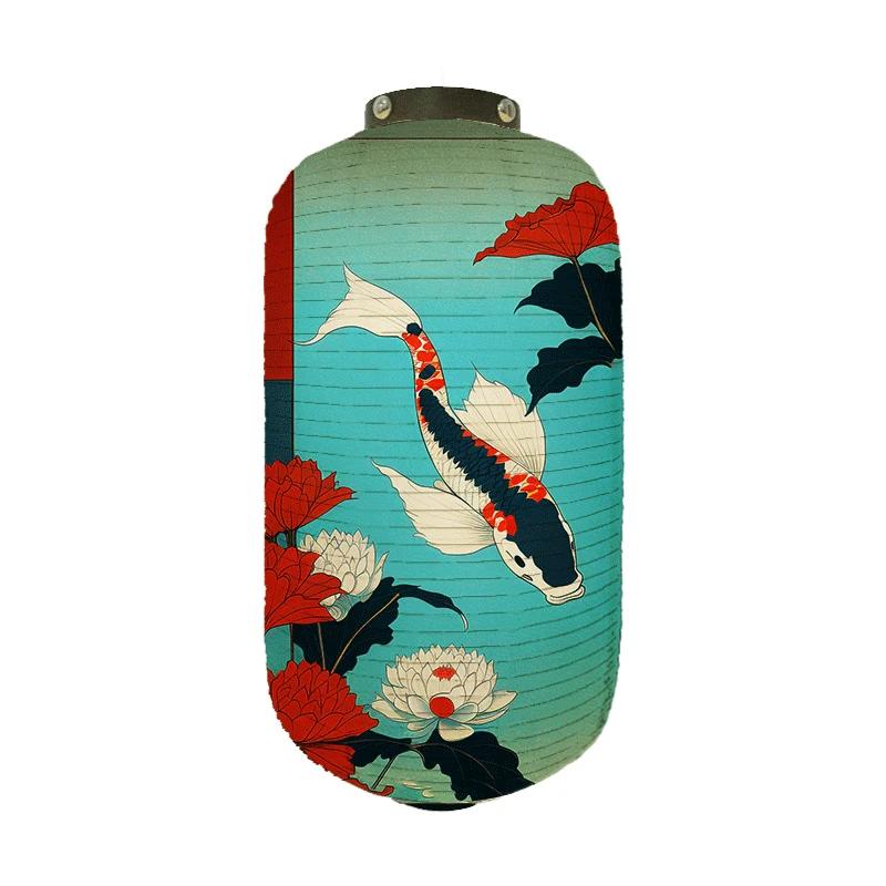 Japońska Lampion Wedding Decoration Ukiyo-E Drukowany Sashimi Cuisine Restauracja Wystrój Lampa Festiwalowe Artykuły Imprezowe Tkaninowy Lampion
