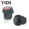 6A 250VAC Waterproof Round Rocker Switch 12V 220V Red Green Blue Yellow LED Light Rocker Switch 10A 125VAC  ON OFF SPST Switch