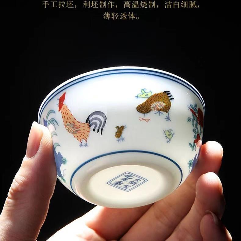Dehua Ceramic Teacup Chicken Pot Cup Master Cup Tea Tasting Tea Set Personal Single Cup Gift Souvenir