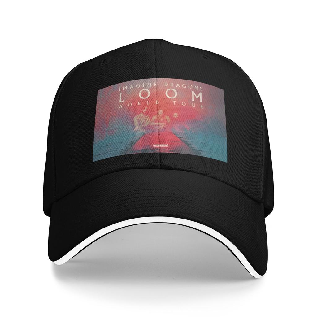 Adult Rock Music Logo Tour Sandwich Cap   Outdoor Baseball Cap Imagine Dragons Band Trucker Hat Adjustable Trucker Cap Summer