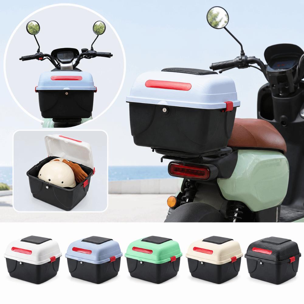 Plastic Motorcycle Rear Top Box Lockable Electric Scooter Toolbox Storage Case  Motorcycle