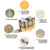 TRUELOVE Pet Bag Traveling With Pets TLX5171 Woolen Tweed Hook&Loop Closure Mesh Windows for breathability Free Mini Storage Bag