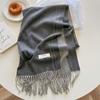 Nuova sciarpa calda in cashmere Winer per donna, moda, spessa, in tinta unita, in pashmina, scialle, foulard, donna