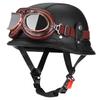Cruise Vintage Goggles PU Leather Private Helmet Leather Helmet Half Helmet Motorcycle Helmet Locomotive Helmet